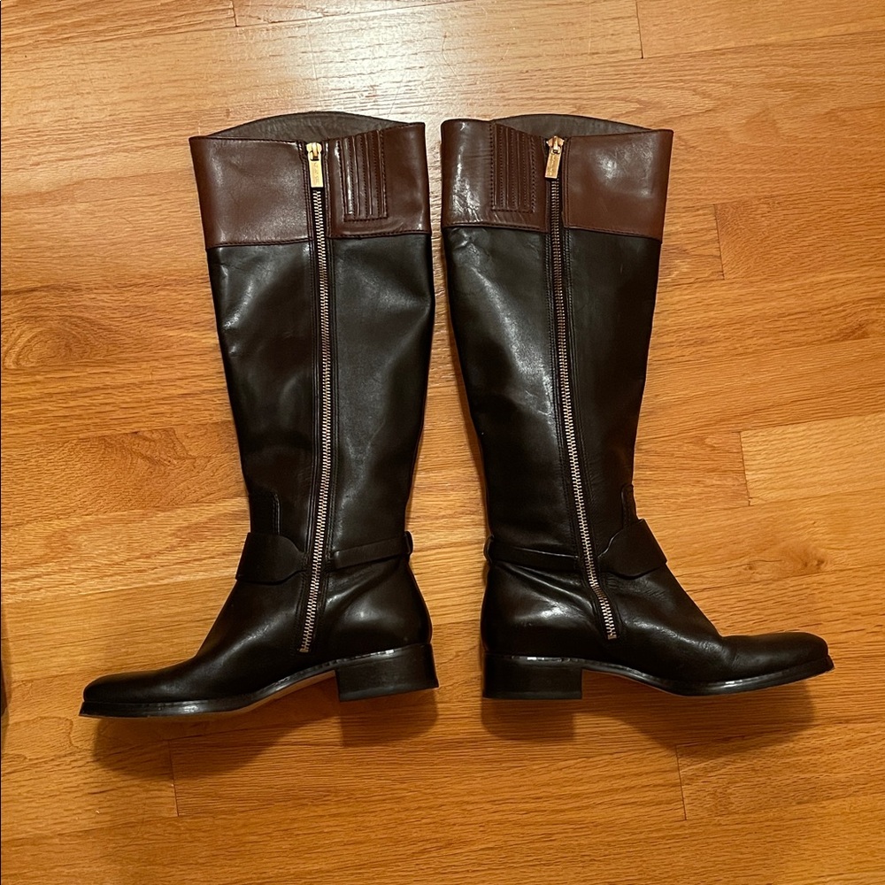 Michael Kors Two-Tone Leather Boots - Picture 4 of 5